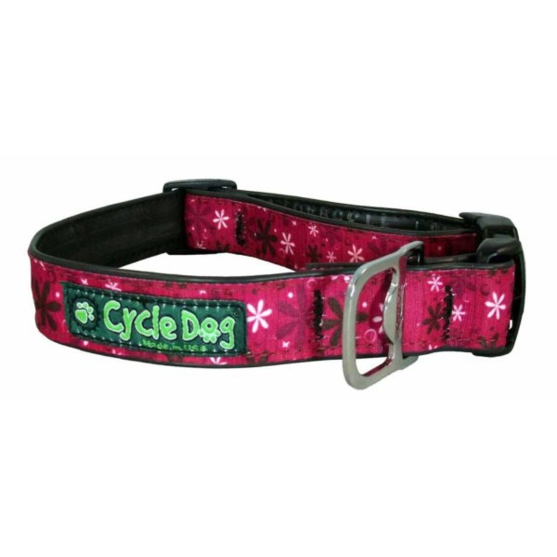 Cycle Dog Collar - Pink Retro (17" - 27")