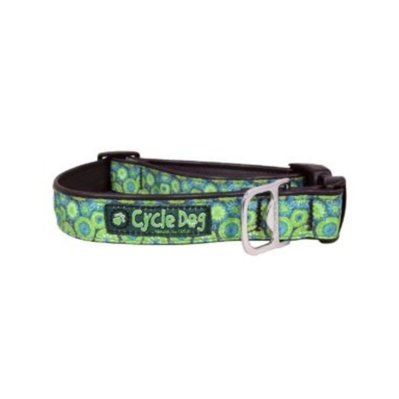 Cycle Dog Collar - Teal Blue Tie Dye (12" - 21")