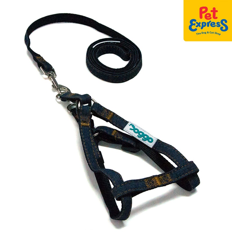 Doggo Denim Strong Harness Medium Black