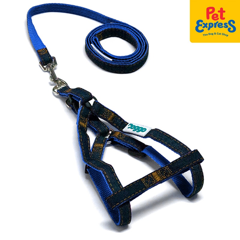 Doggo Denim Strong Harness Medium Blue