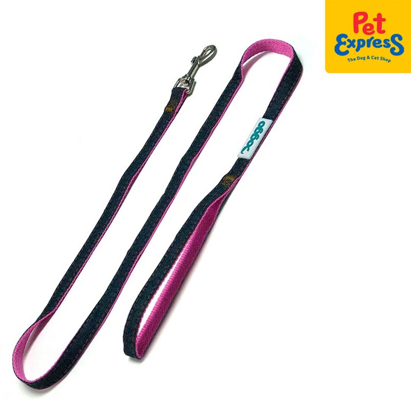 Doggo Denim Strong Leash Medium Pink