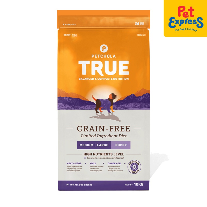 Petchola True Grain Free Medium and Large Puppy Dry Dog Food 10kg