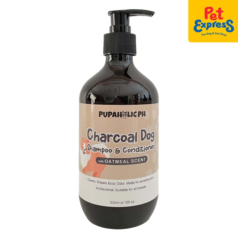 Pupaholic Charcoal with Oatmeal Scent Dog Shampoo and Conditioner 500ml