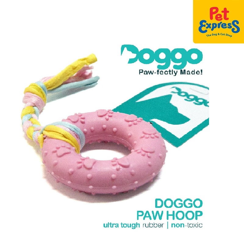 Doggo Paw Hoop Dog Toy Pink