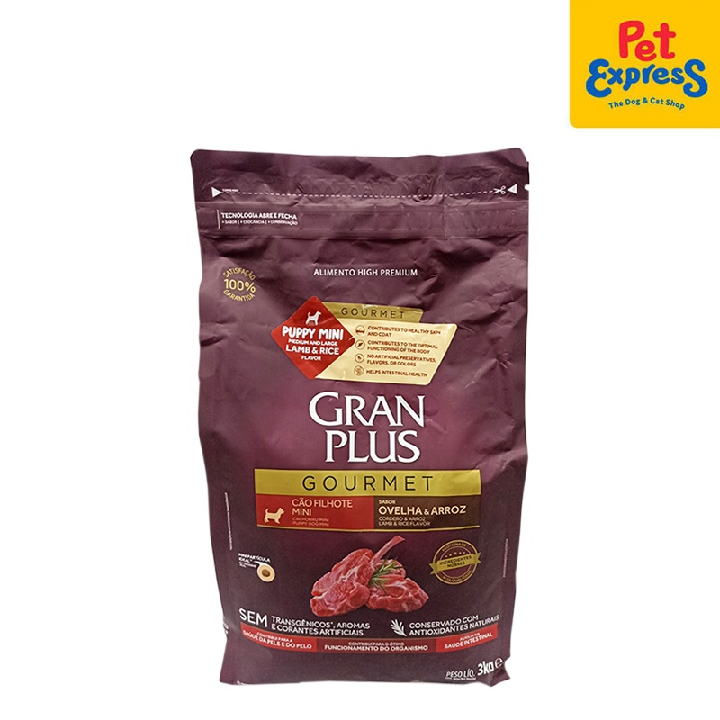 GranPlus Gourmet Puppy Mini Lamb and Rice Dry Dog Food 3kg