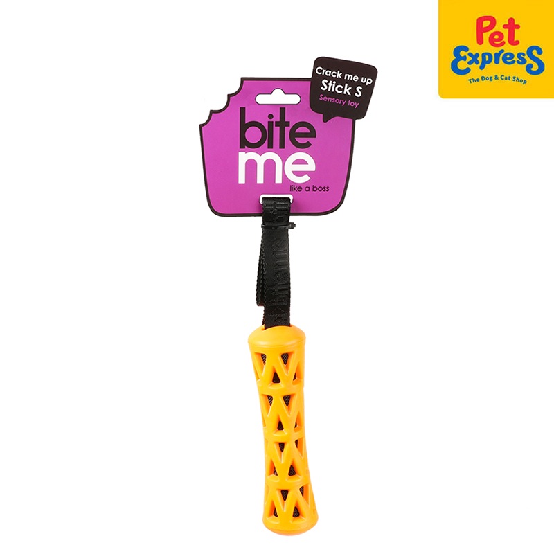 [FOR PRE-ORDER] Bite Me Crack Me Up - Stick Dog Toy Large Orange