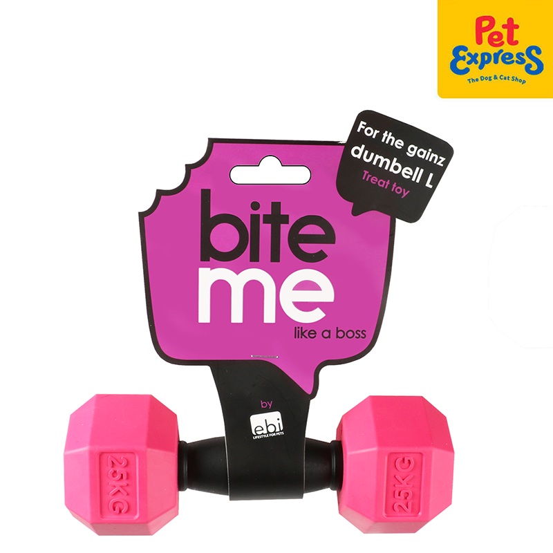 [FOR PRE-ORDER] Bite Me For the Gainz - Dumbbell Dog Toy Small