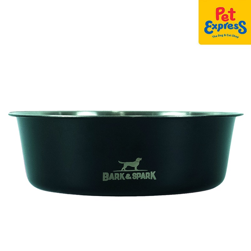 Bark and Spark Ordinary Stainless Steel Dog Bowl Black 32oz