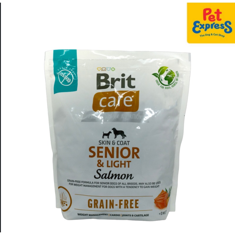 Brit Care Grain Free Senior and Light Salmon Dry Dog Food 1kg