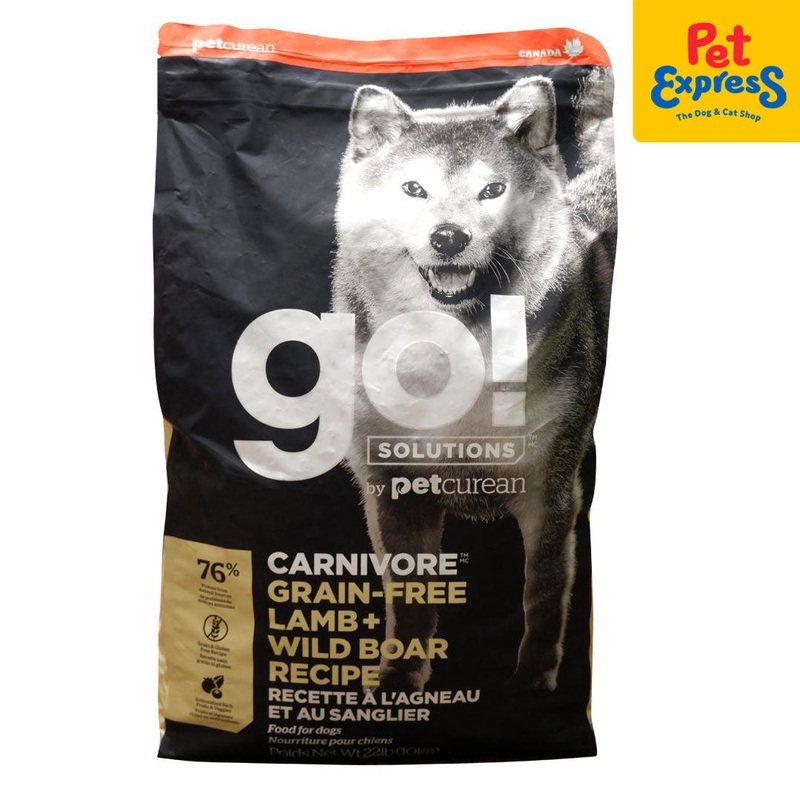 Go! Solutions Carnivore Grain Free Lamb and Wild Boar Recipe Dry Dog Food 22lbs