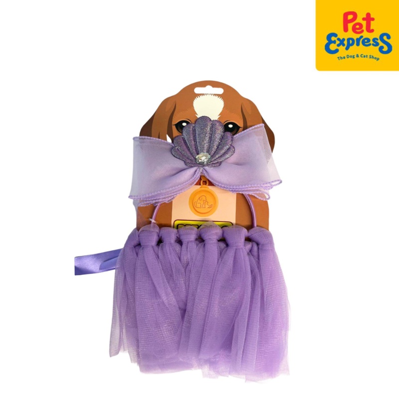 Pet Pals Mermaid Pearl Shell Tutu Set Dog Costume Small Purple