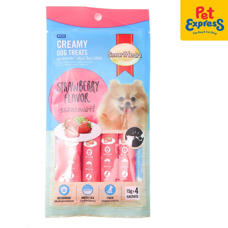 SmartHeart Creamy Strawberry Dog Treats 60g