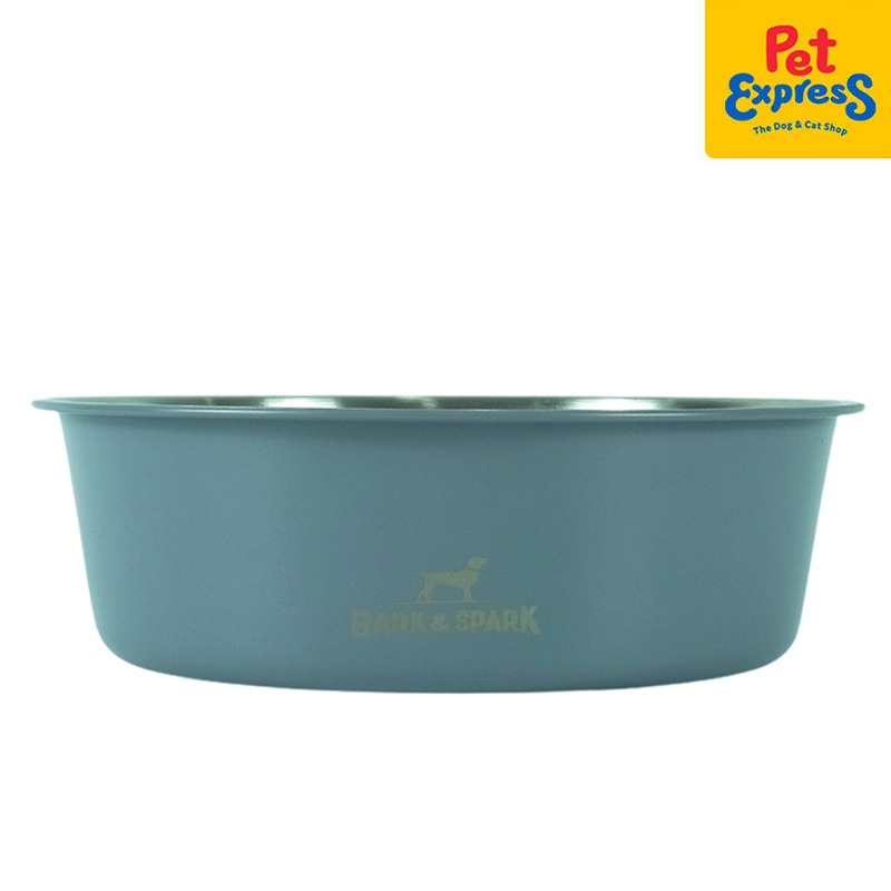 Bark and Spark Ordinary Stainless Steel Dog Bowl Gray 64oz