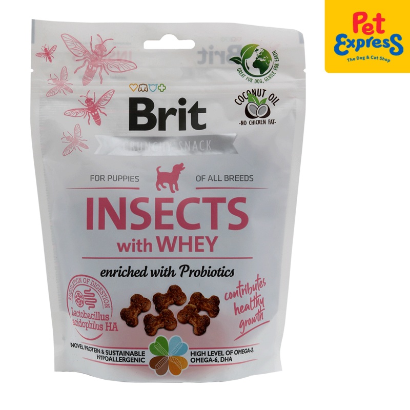 Brit Care Puppy Crunchy Snack Insect with Whey Dog Treats 200g