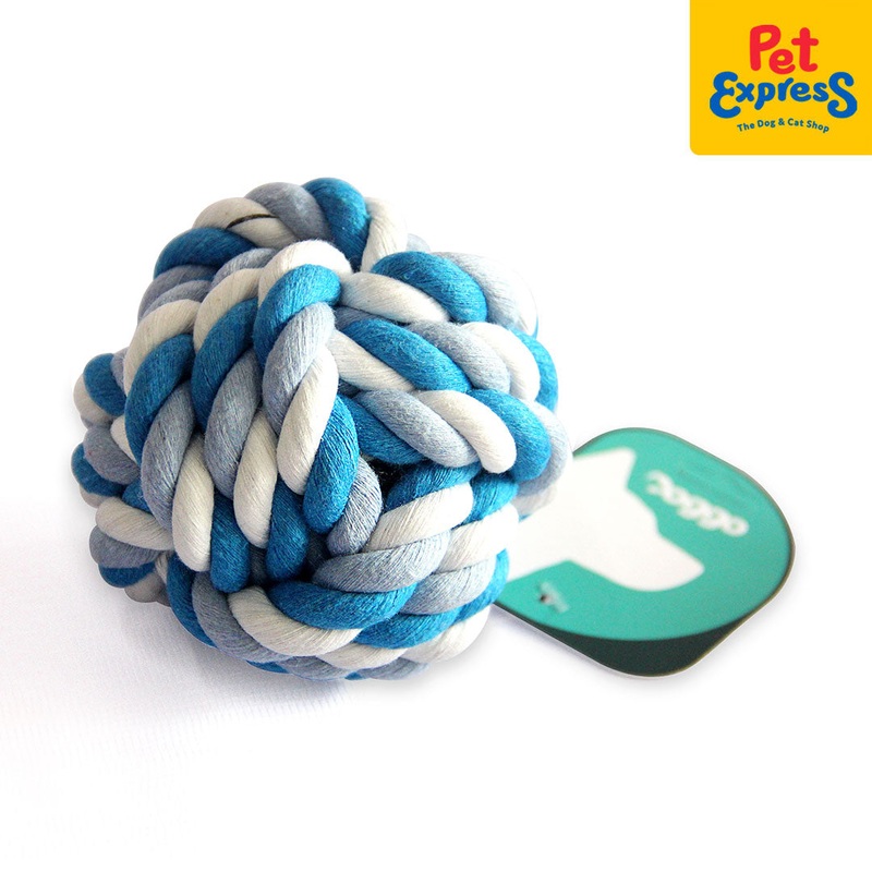 Doggo Dog Toy Rope Ball Large Blue