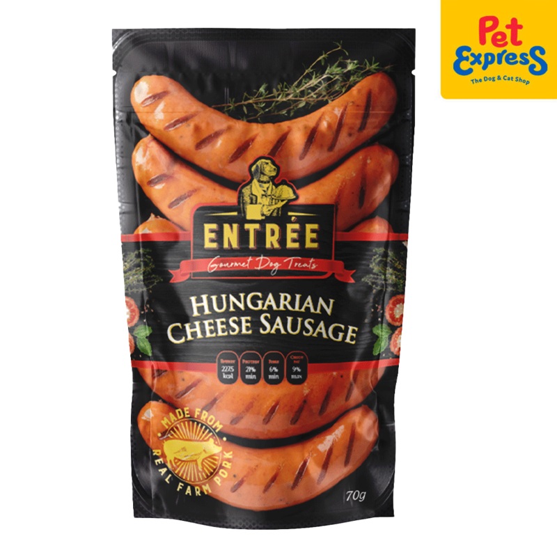 Entre Gourmet Hungarian Cheese Sausage Dog Treats 70g