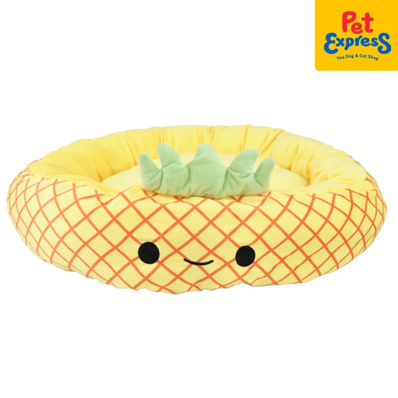 Pet Express Round Fruit Pineapple Pet Bed 68x10x68cm