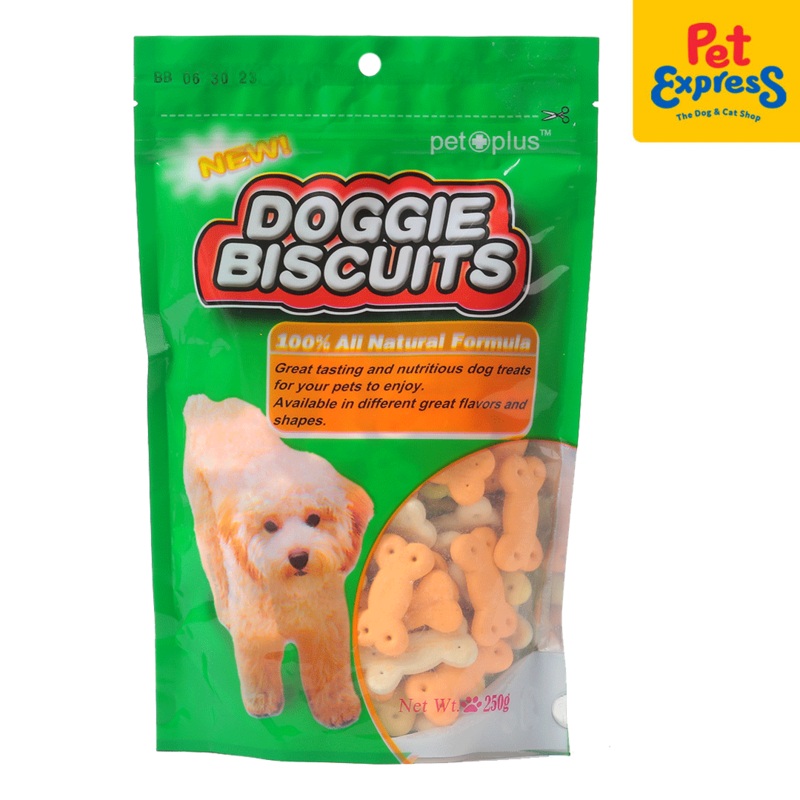 Pet Plus Doggie Biscuits Bone Shape Dog Treats 250g