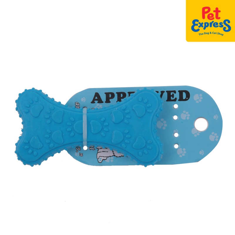 Approved Flat Bone with Paw Spike Dog Toy 4 inches