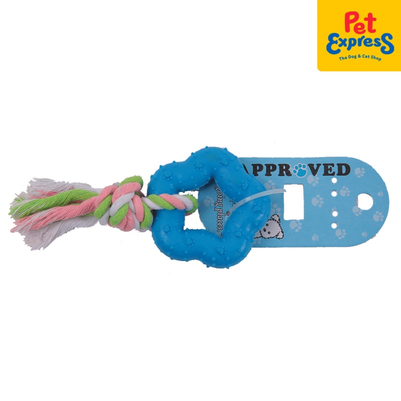 Approved Teether Star with Rope Dog Toy