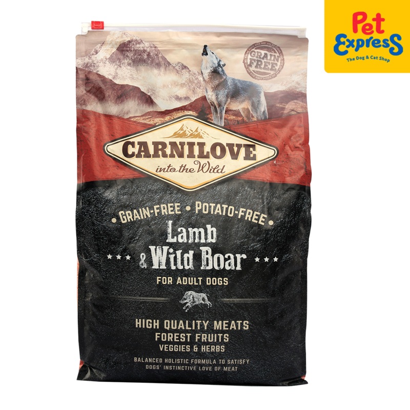 Carnilove Adult Lamb and Wild Boar Dry Dog Food 4kg