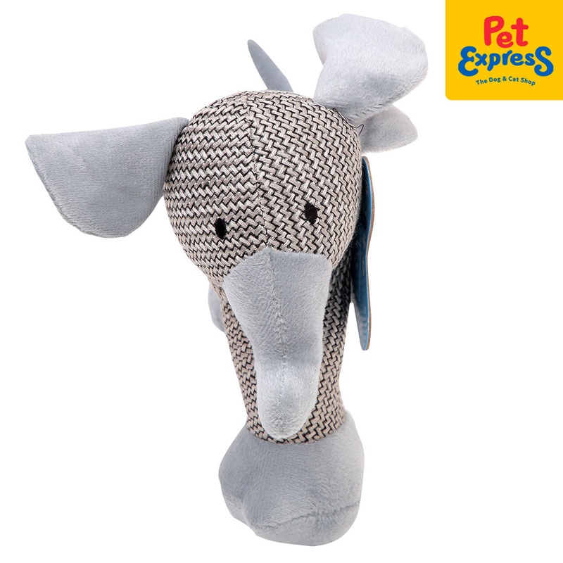 Approved Plush Gray Elephant Dog Toy