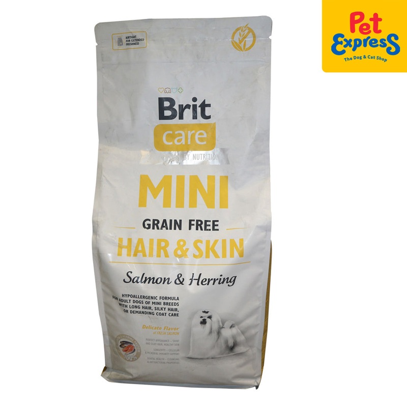 Brit Care Mini Adult Grain Free Hair and Skin Salmon and Herring Dry Dog Food 2kg