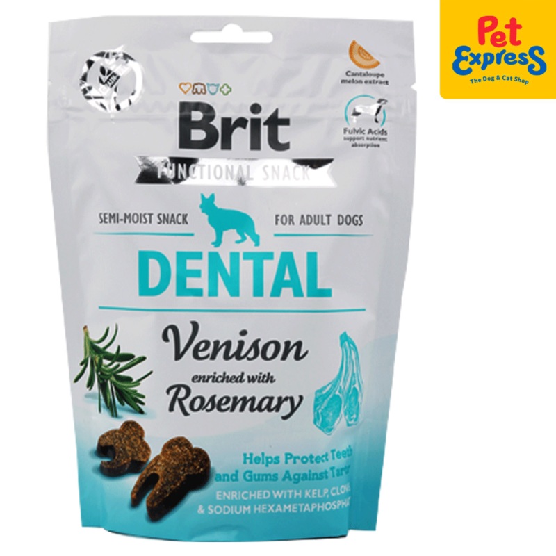 Brit Functional Snack Adult Dental Venison Dog Treats 150g
