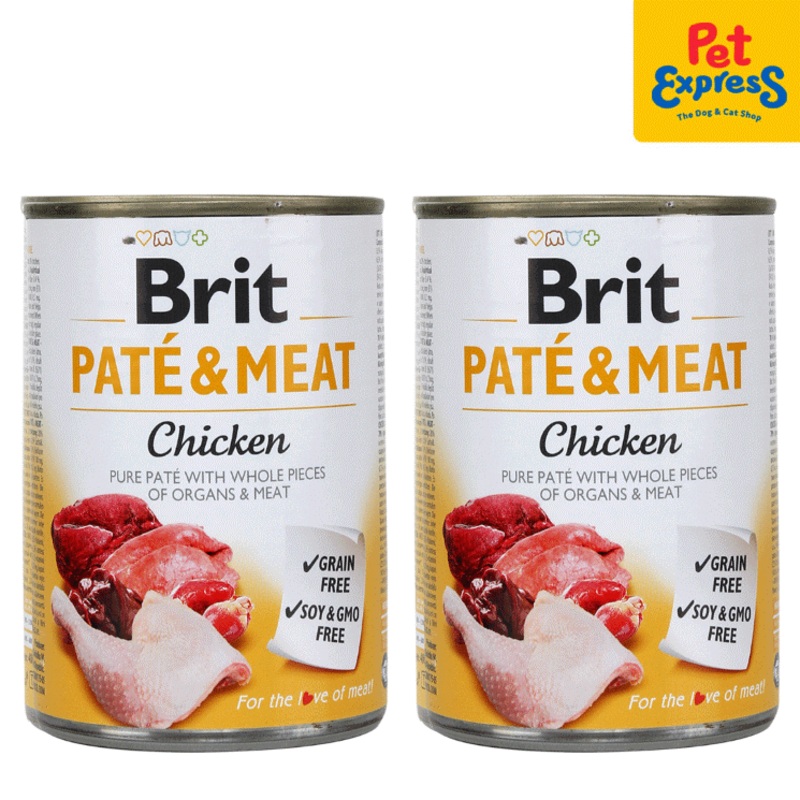 Brit Pate and Meat Chicken Wet Dog Food 400g (2 cans)