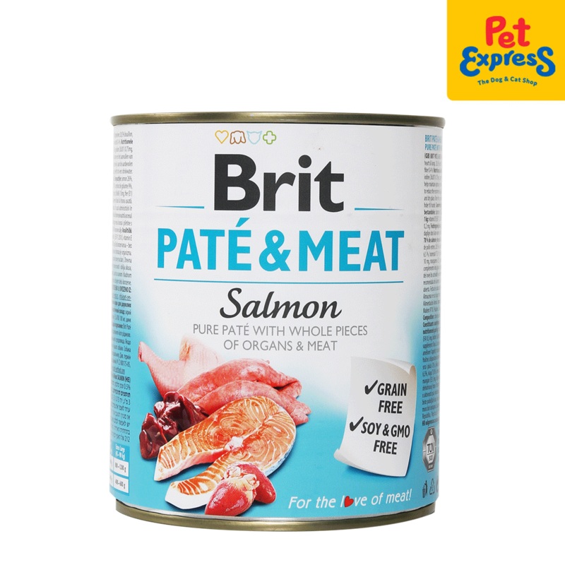 Brit Pate and Meat Salmon Wet Dog Food 800g