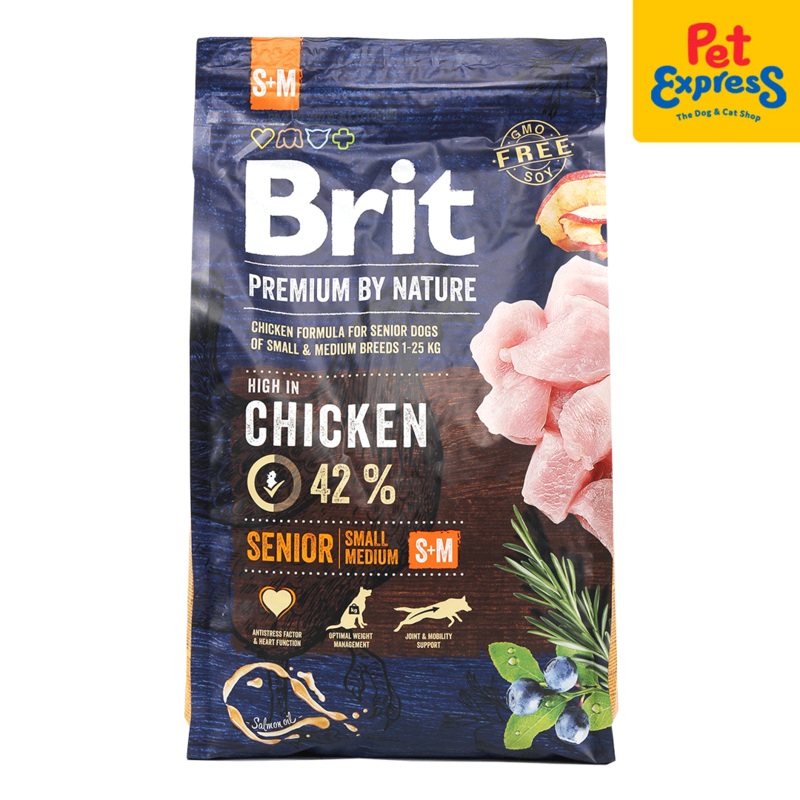 Brit Premium by Nature Senior Small and Medium Breed Chicken Dry Dog Food 3kg
