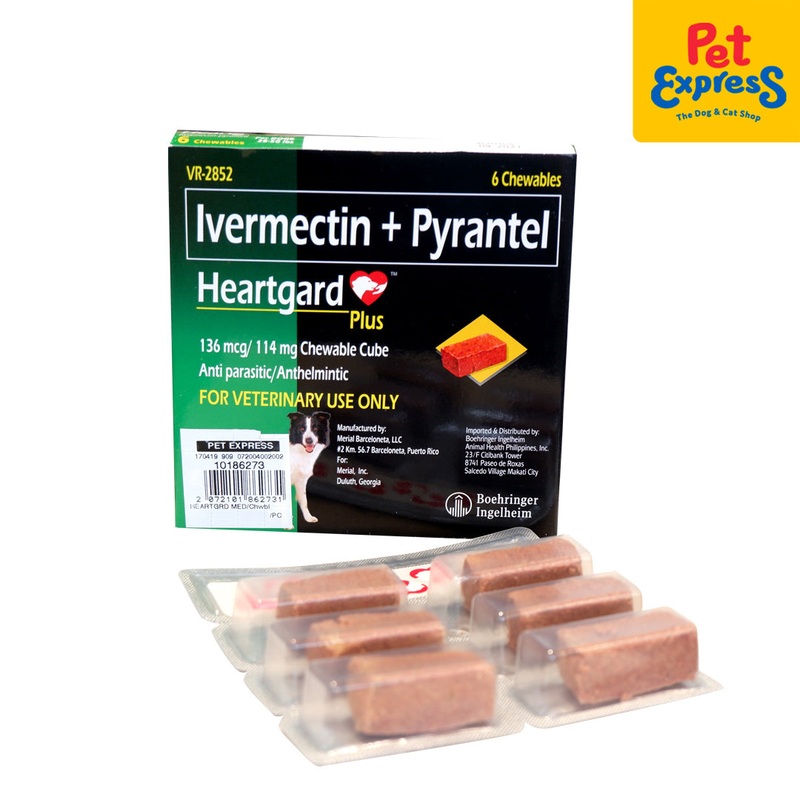 Heartgard Plus Chewable Tablet for Medium Breed Dogs (6 tablets)