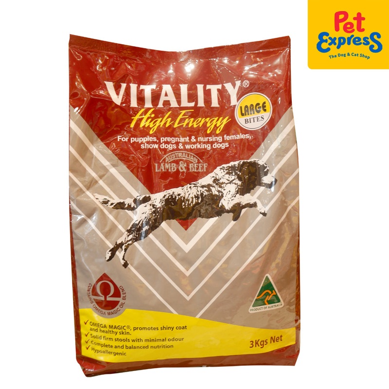 Vitality High Energy Large Breed Dry Dog Food 3kg