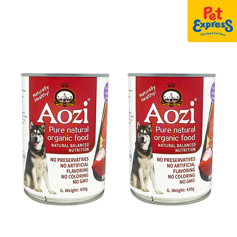 Aozi Beef and Liver Wet Dog Food 430g (2 cans)