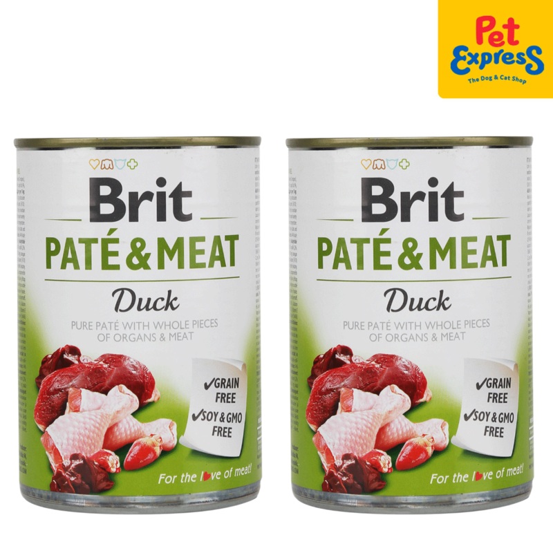 Brit Pate and Meat Duck Wet Dog Food 400g (2 cans)