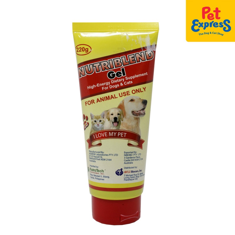 Nutriblend Gel High-Energy Dietary Supplement Tube for Cats and Dogs 220g