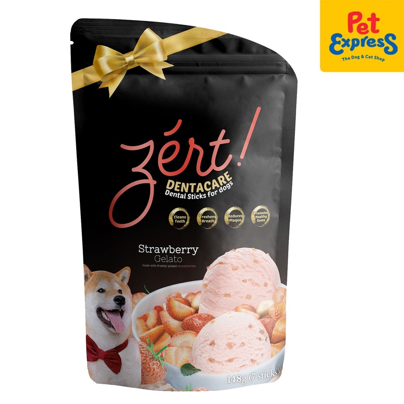 Zert Dentacare Strawberry Gelato Dog Treats 148g