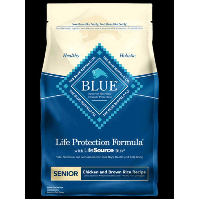 Blue Buffalo Chicken & Rice Life Protection Senior Dry Dog Food 30lb