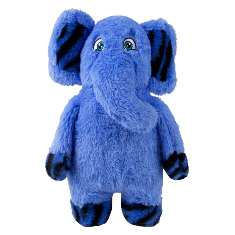 KONG Jungle Jamz Elephant Plush Dog Toy M/L Blue