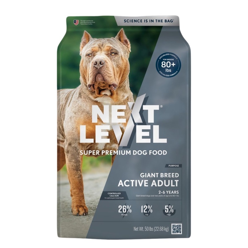 Next Level Giant Breed Active Adult Dry Dog Food 50lb