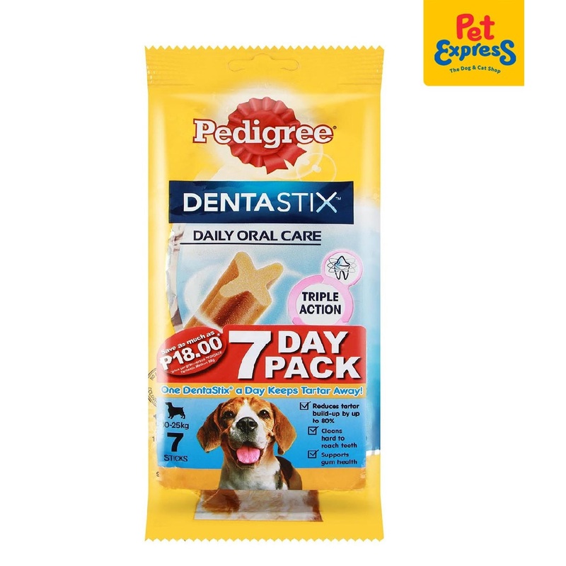 Pedigree Dentastix Medium 10-25kg Dog Treats 7s 180g (1 week)