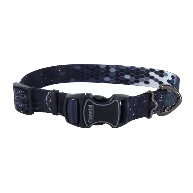 Coastal Pet Inspire Adjustable Fashion Dog Collar Digital Matrix 1X14-20"