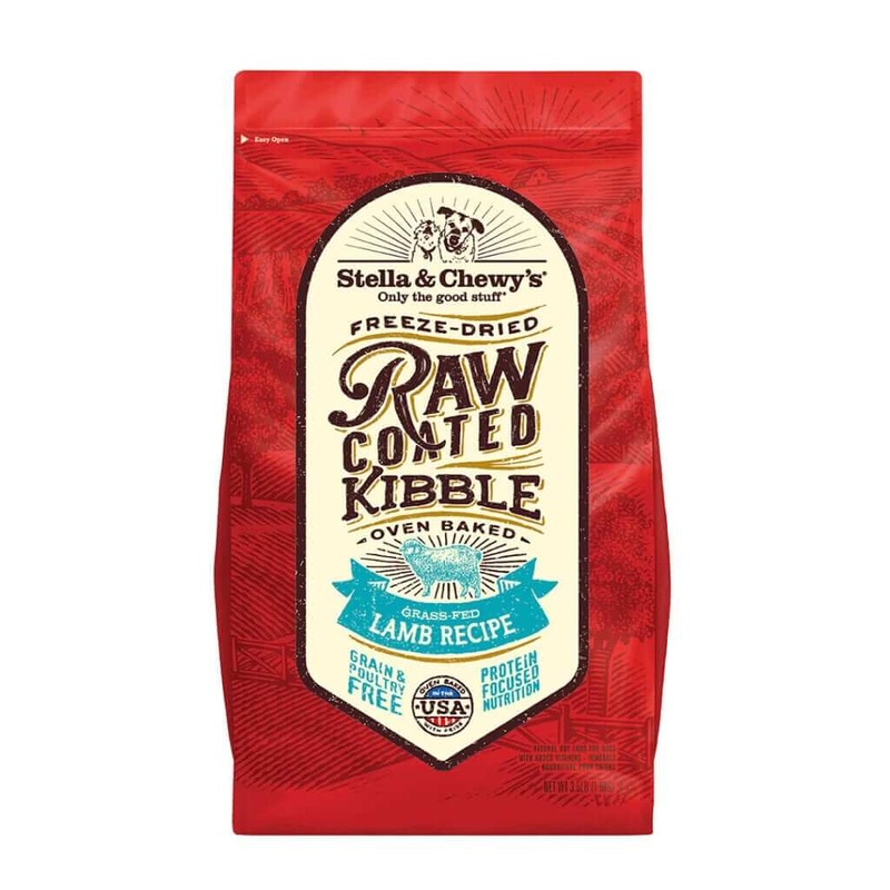 Stella and Chewys Grass-Fed Lamb Raw Coated Kibble Dry Dog Food 3.5lb
