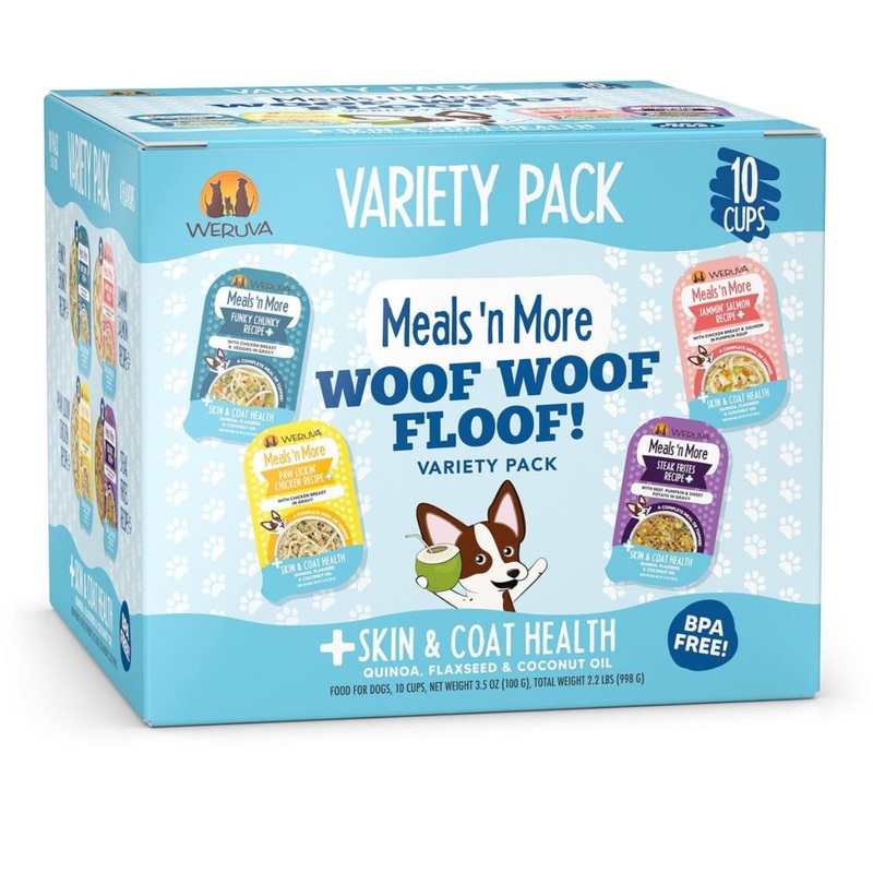 Weruva Meals 'n More Woof Woof Floof Skin & Coat Variety Pack Dog Food 3.5oz 10Pk