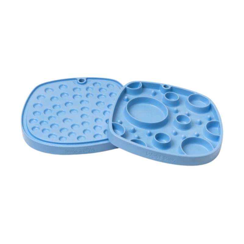 WEST PAW Bubbles Feast Mat for Dogs, Perwinkle