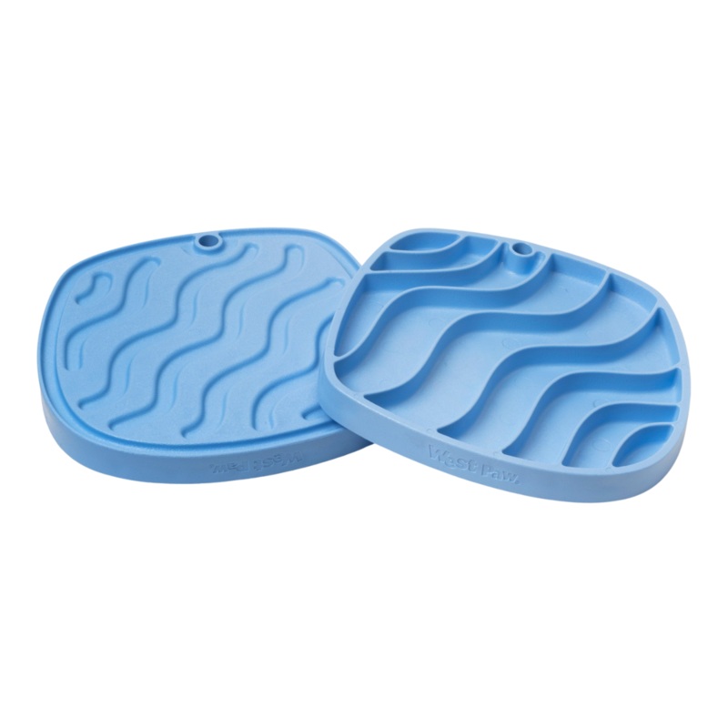 WEST PAW Waves Feast Mat for Dogs, Periwinkle