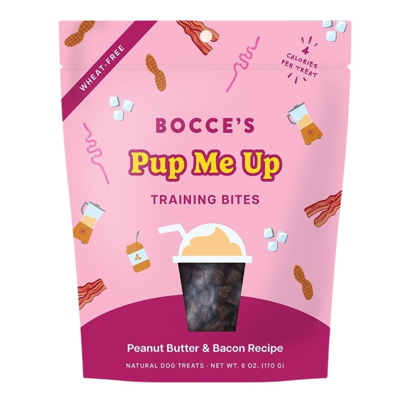 Bocce's Pup Me Up Shake Training Bites Peanut Butter & Bacon Dog Treats 6oz