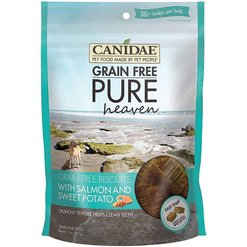Canidae PURE Grain Free Dog Treats, Salmon and Sweet Potato, 11oz