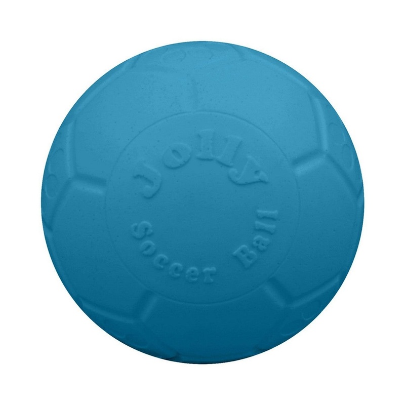 Jolly Soccer Ball Dog Toy Blue Large 8"