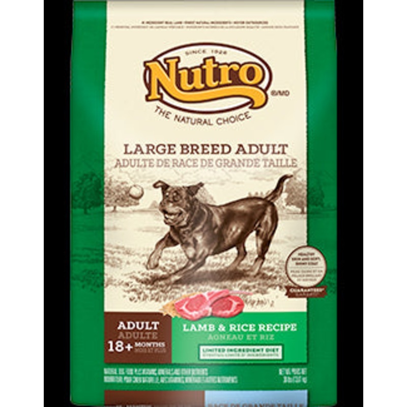 Nutro Lamb & Rice Large Breed Dry Dog Food 30lb